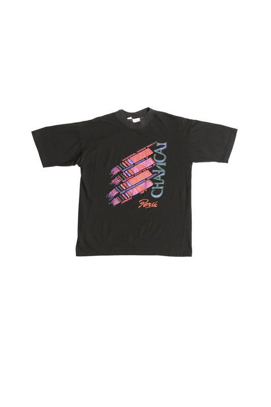 Vintage peru chancay black t-shirt shirt