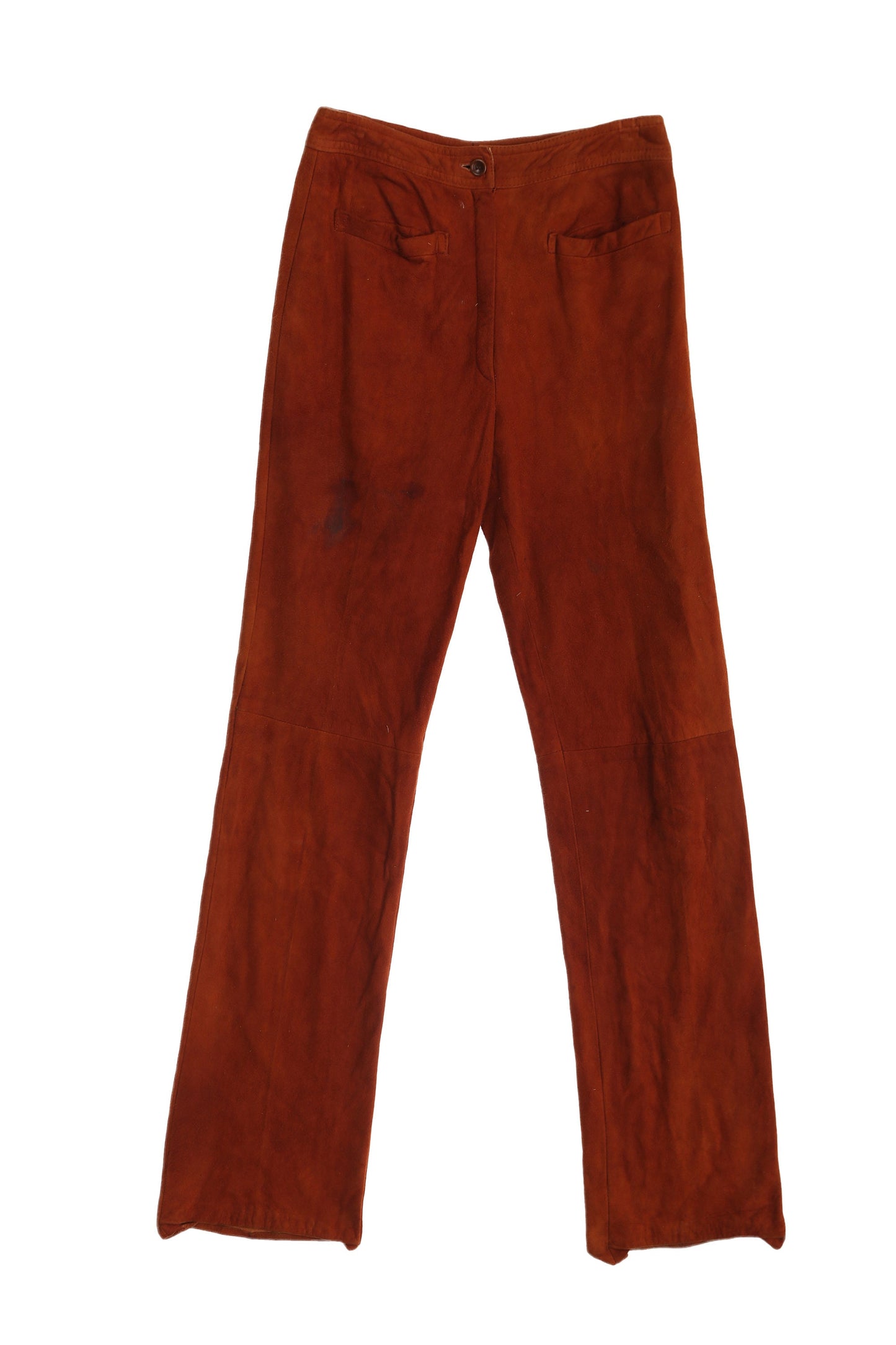 Vintage Women Brown Suede Pants