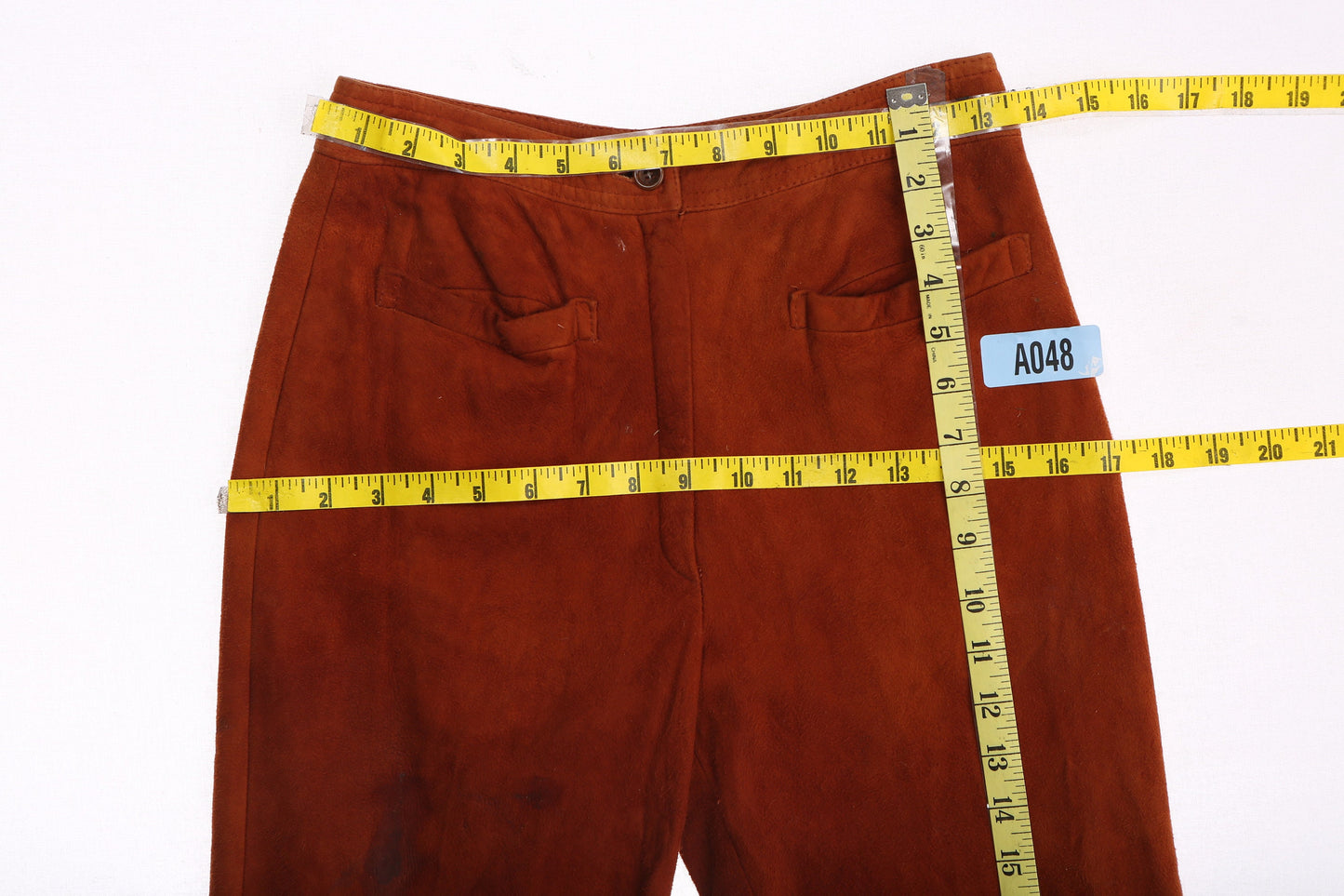 Vintage Women Brown Suede Pants