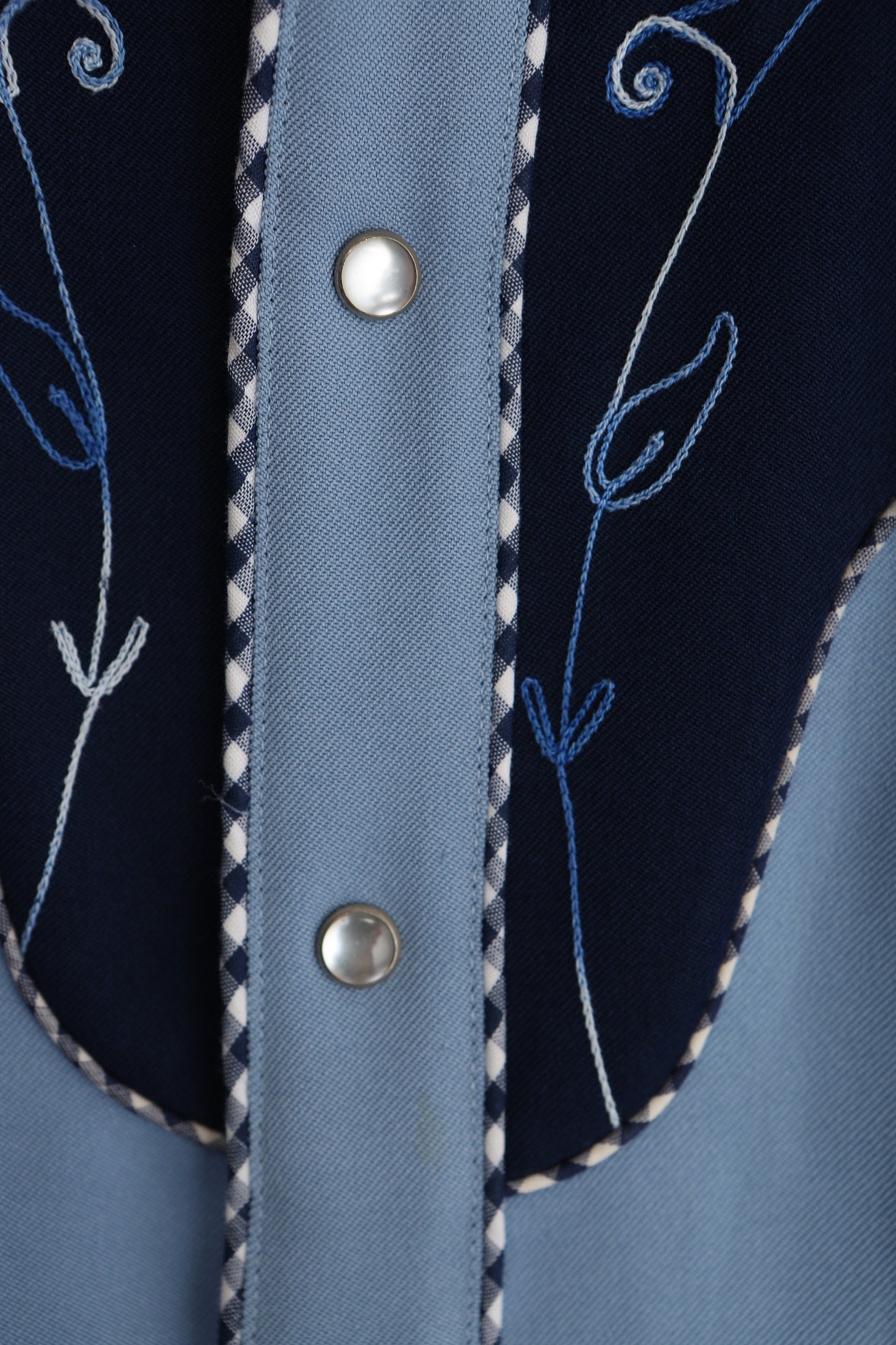 Vintage Men Blue Western Shirt by H Bar C Ranchwear