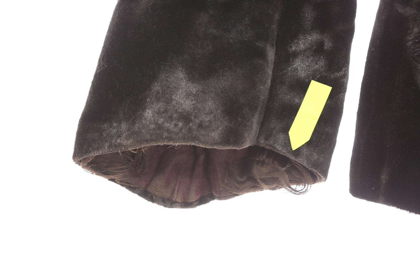 Vintage Victorian Jacket / Brown Fur Leather / Estimated Era 1800's