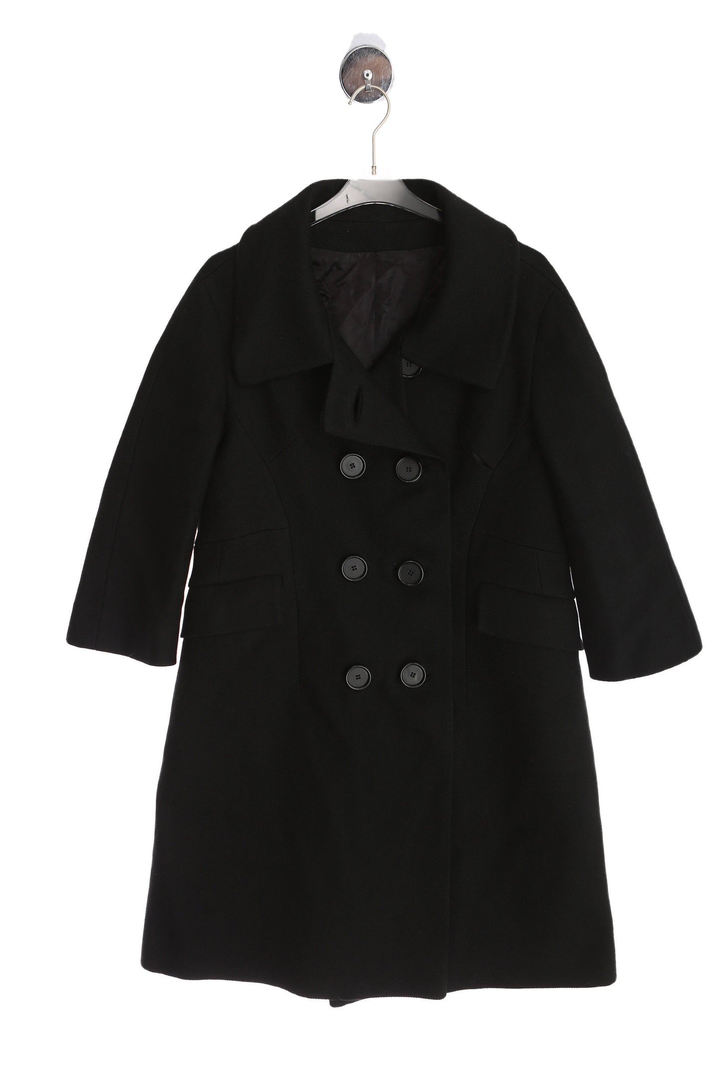 Vintage Women Black Winter Casual Coat / Era 1950's - 1960's