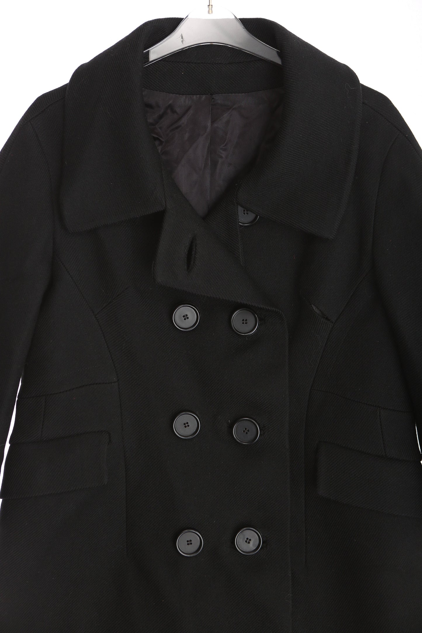 Vintage Women Black Winter Casual Coat / Era 1950's - 1960's