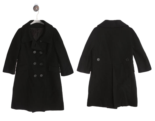 Vintage Women Black Winter Casual Coat / Era 1950's - 1960's