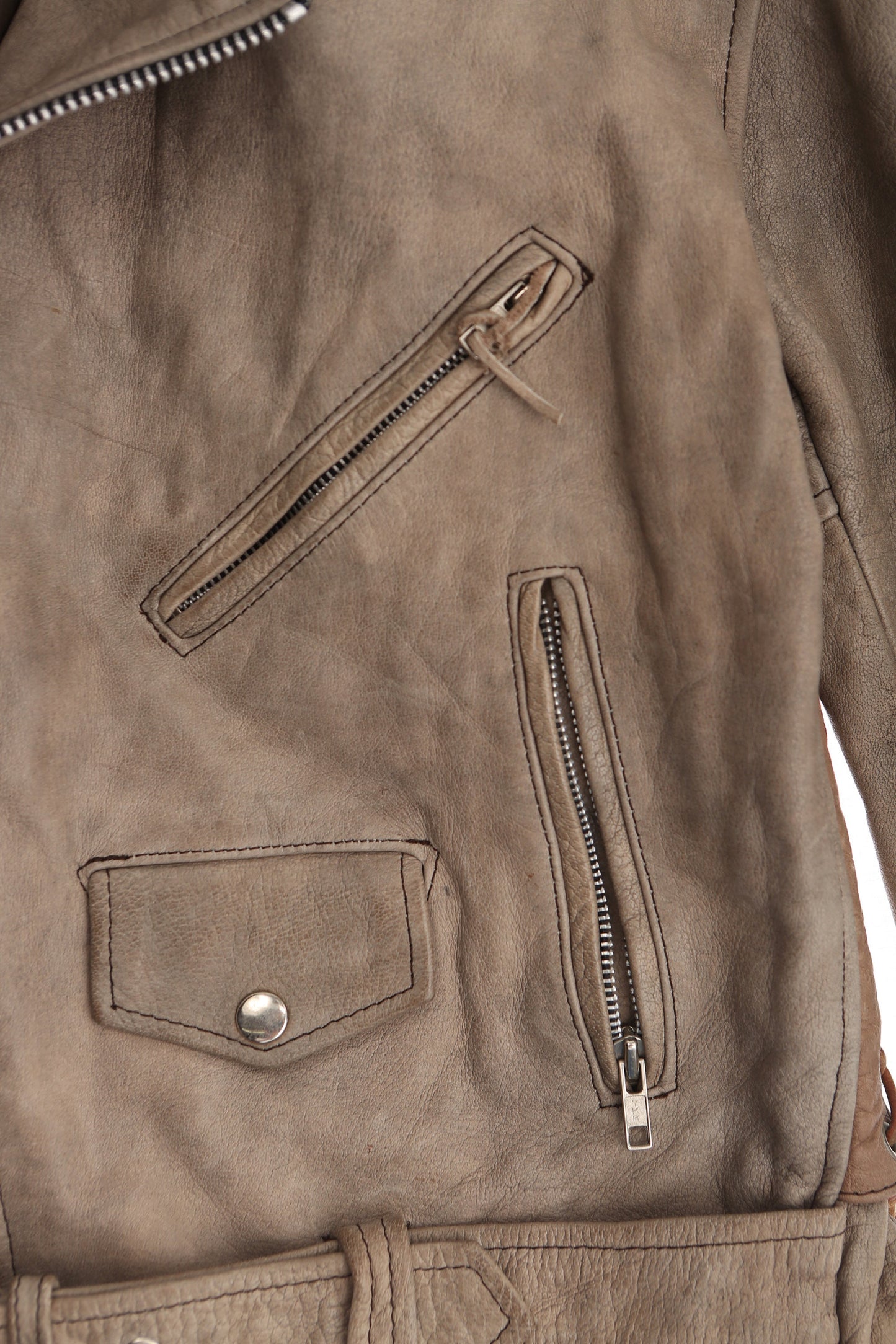 Vintage Men's Brown Biker Leather Jacket