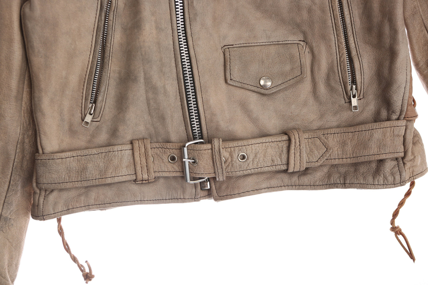 Vintage Men's Brown Biker Leather Jacket