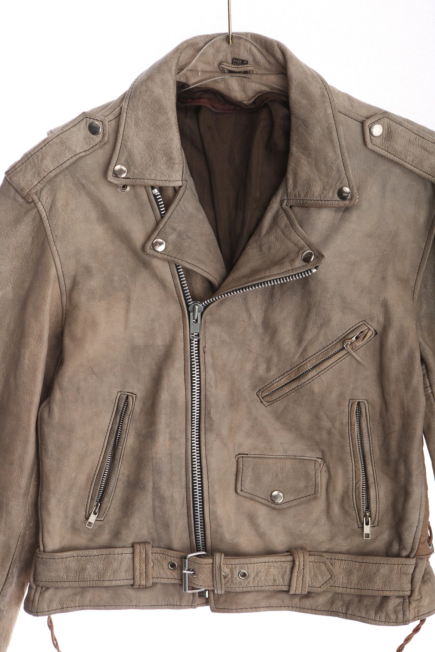 Vintage Men's Brown Biker Leather Jacket