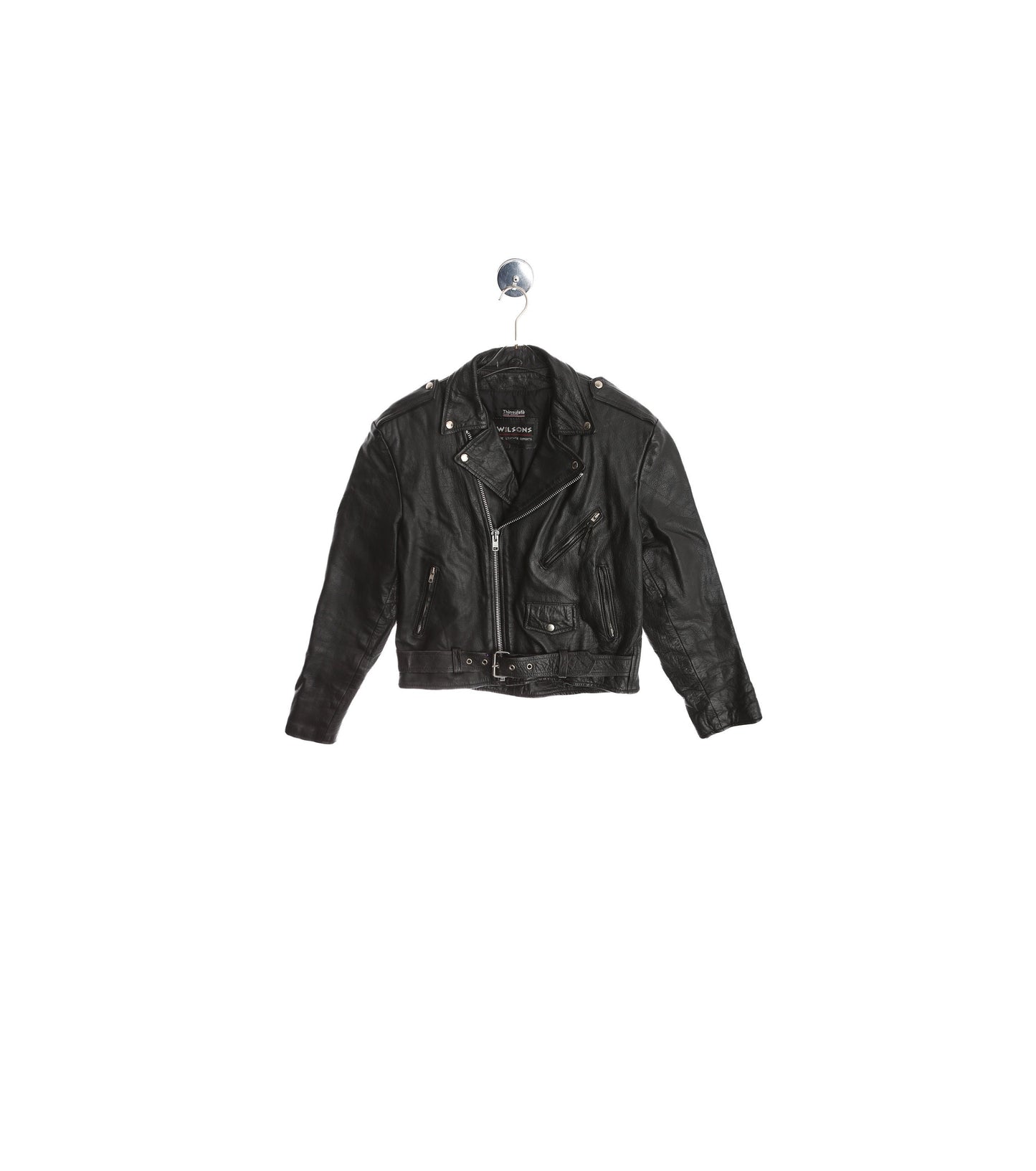Vintage Men Black Biker Leather Jacket