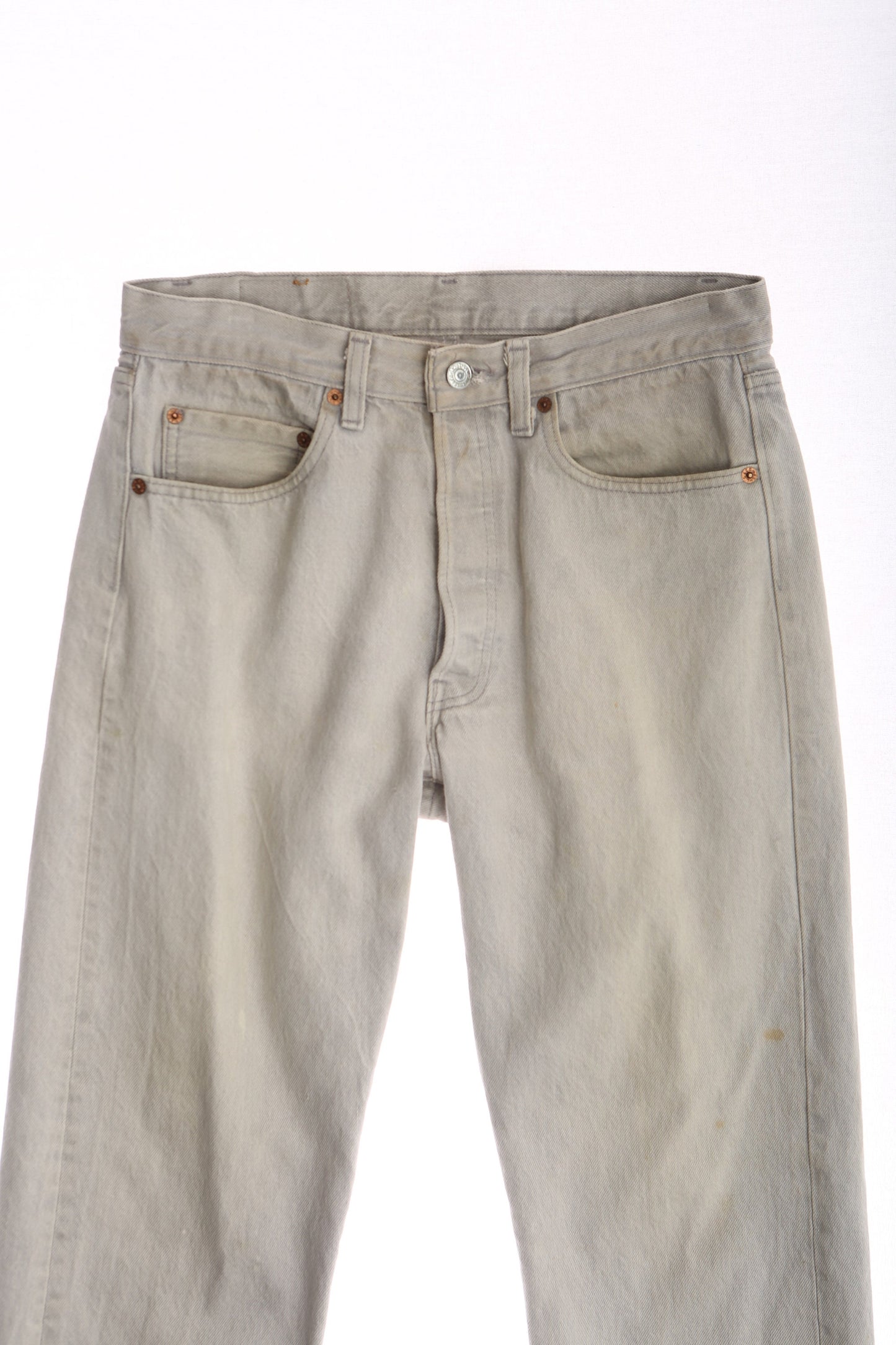 Vintage 501 Light Gray Levi's Denim Pants / Era 1980's - 1990's