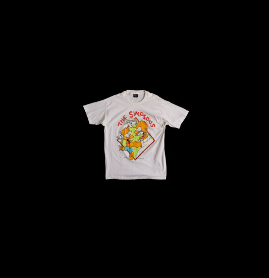 The Simpsons White Graphic T-shirt - Gimme a Break Man!