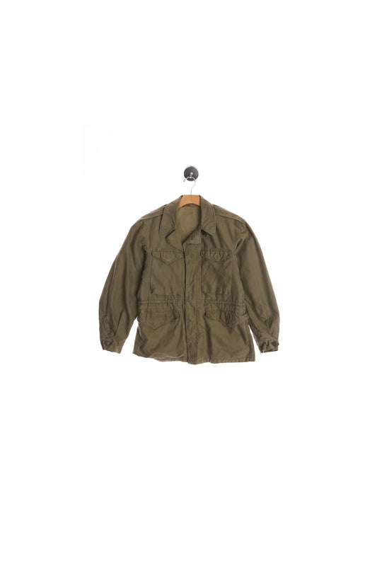 Vintage Men Green Military Field Jacket