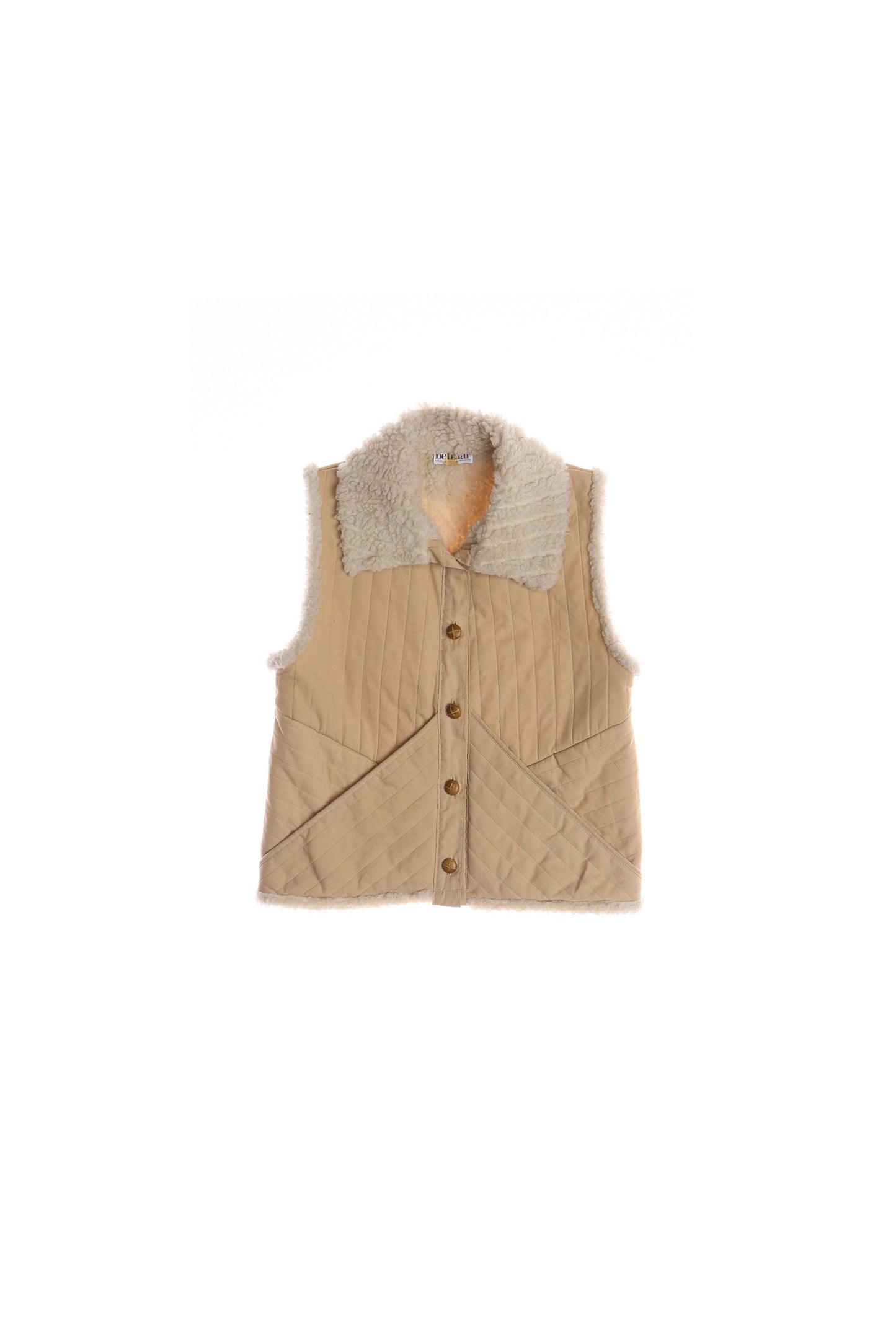Vintage Women Shear Collar Winter Vest