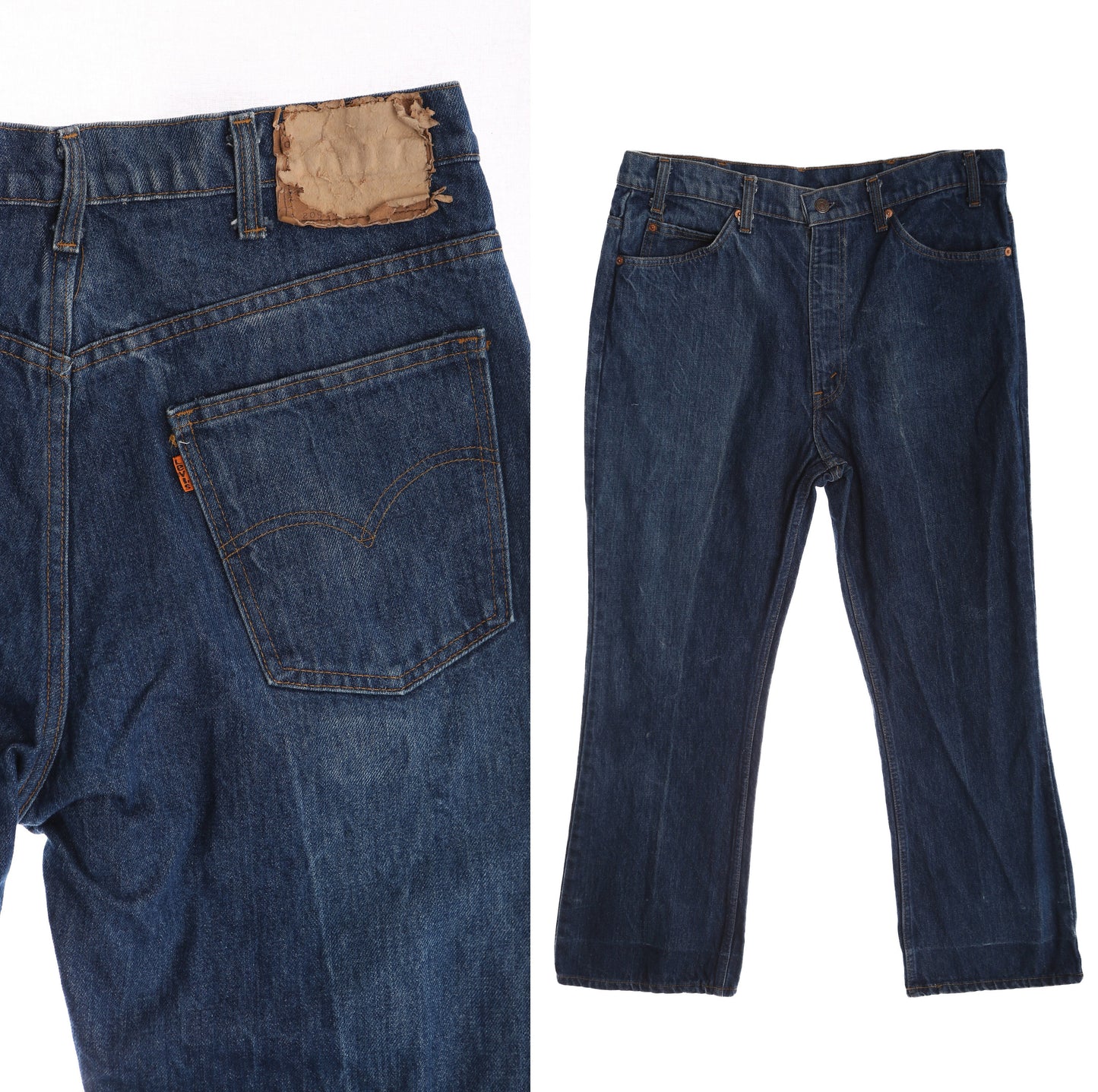 Vintage Levi's Jeans / 517 / Orange Tab / Dark Blue Wash / Era 70s - 80s