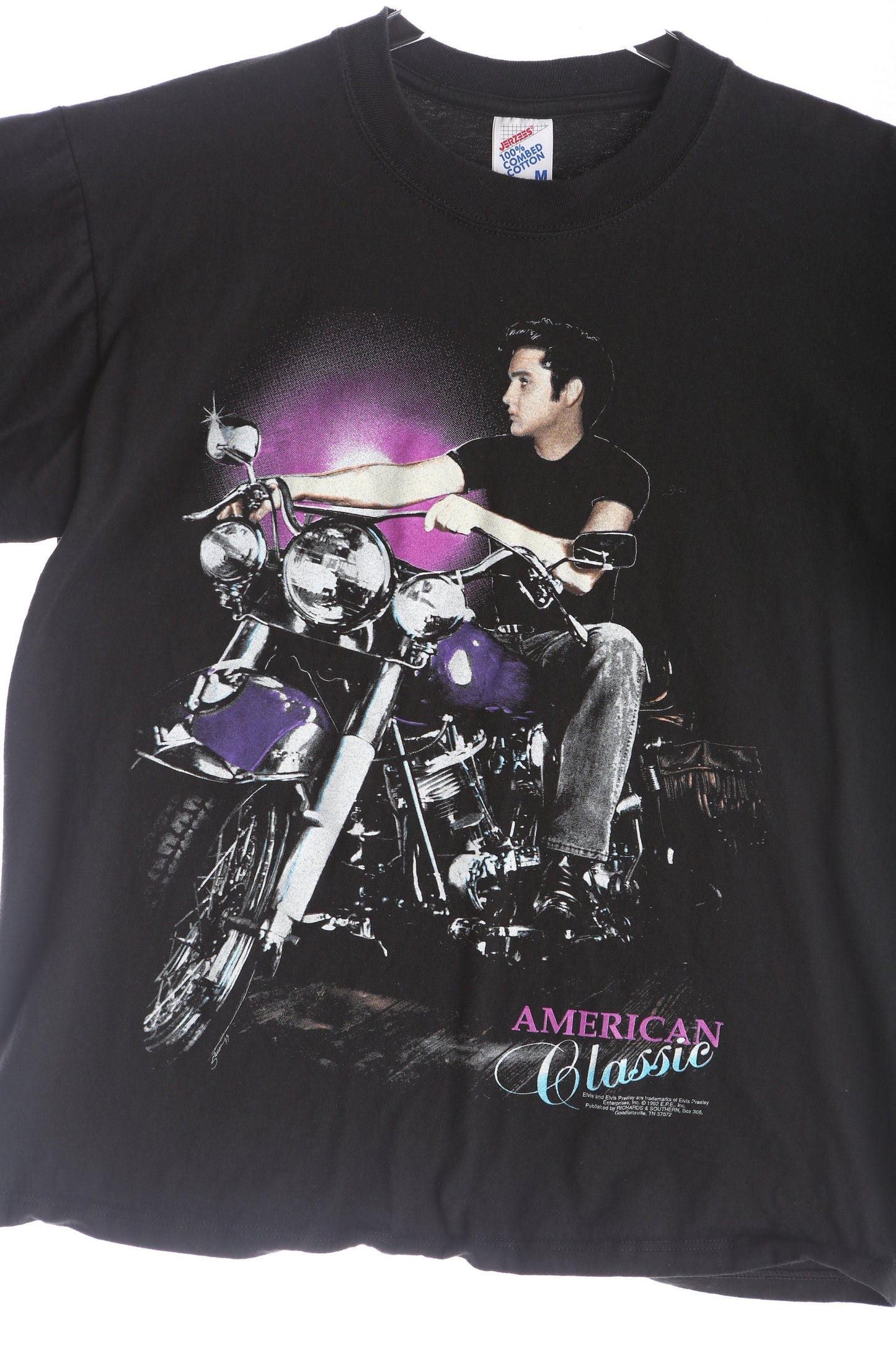 Vintage Elvis Presly Motorcycle Graphic T-shirt