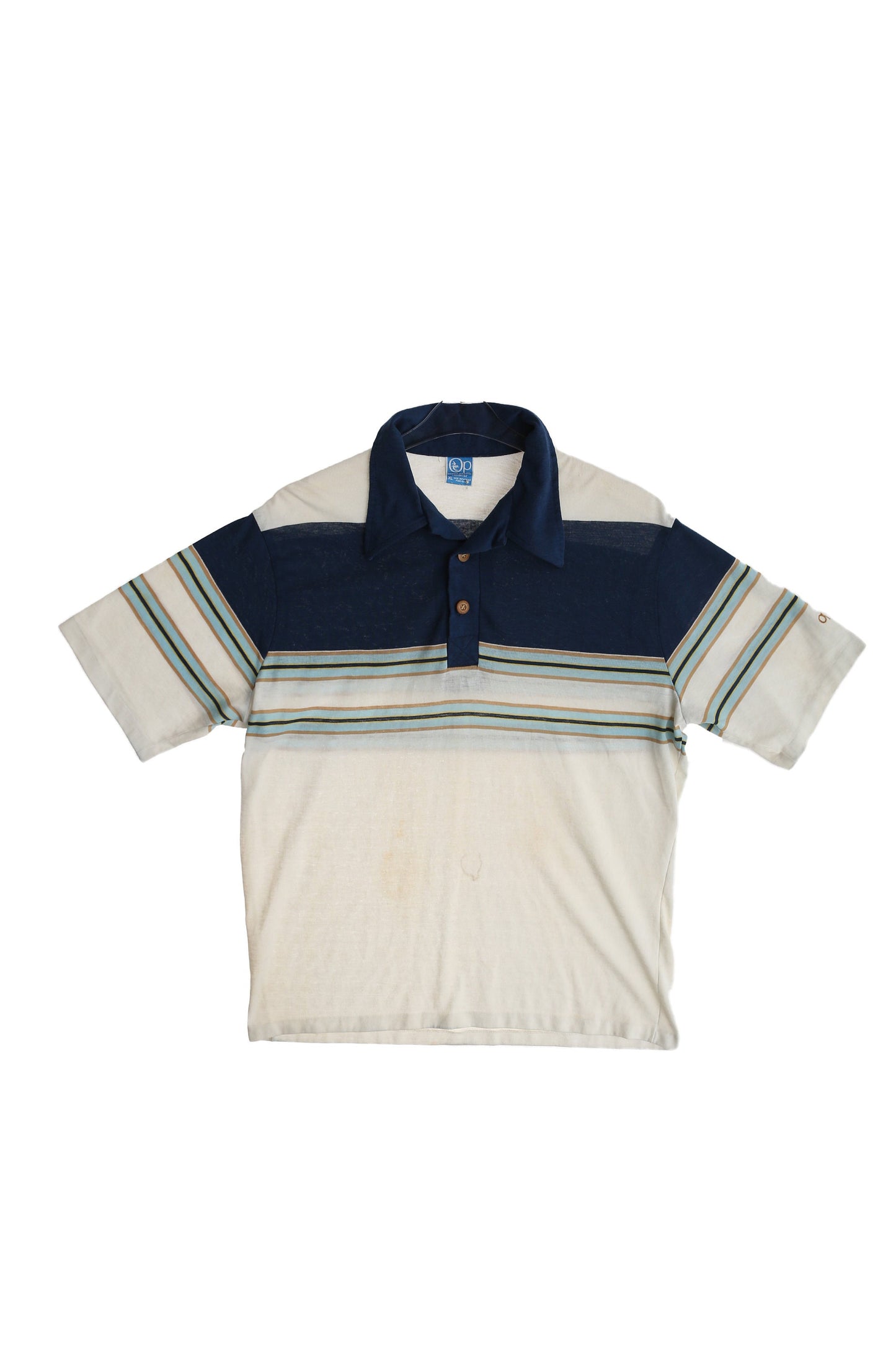 Vintage Op Striped Polo Shirt / Estimated Era: 70s - 80s