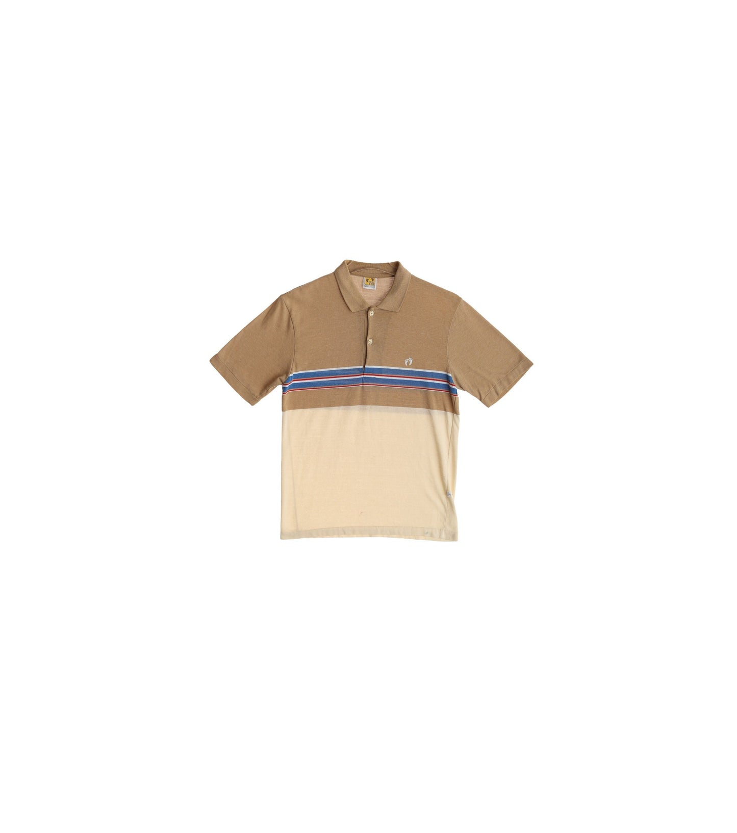 Vintage Hang Ten Striped Polo Shirt / Estimated Era: 70s - 80s