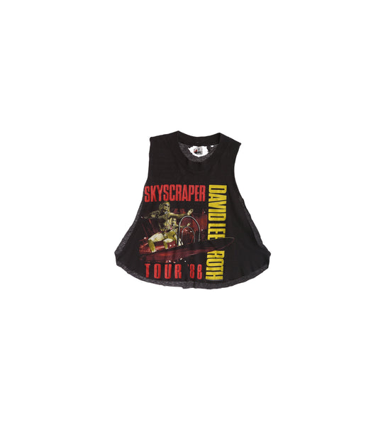 Vintage Skyscraper 1988 Tour David Lee Roth Rock Crop Top Tee