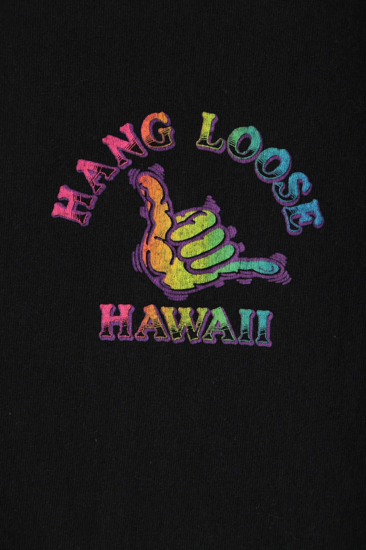 Vintage Hang Loose Hawaii Black Graphic T-shirt