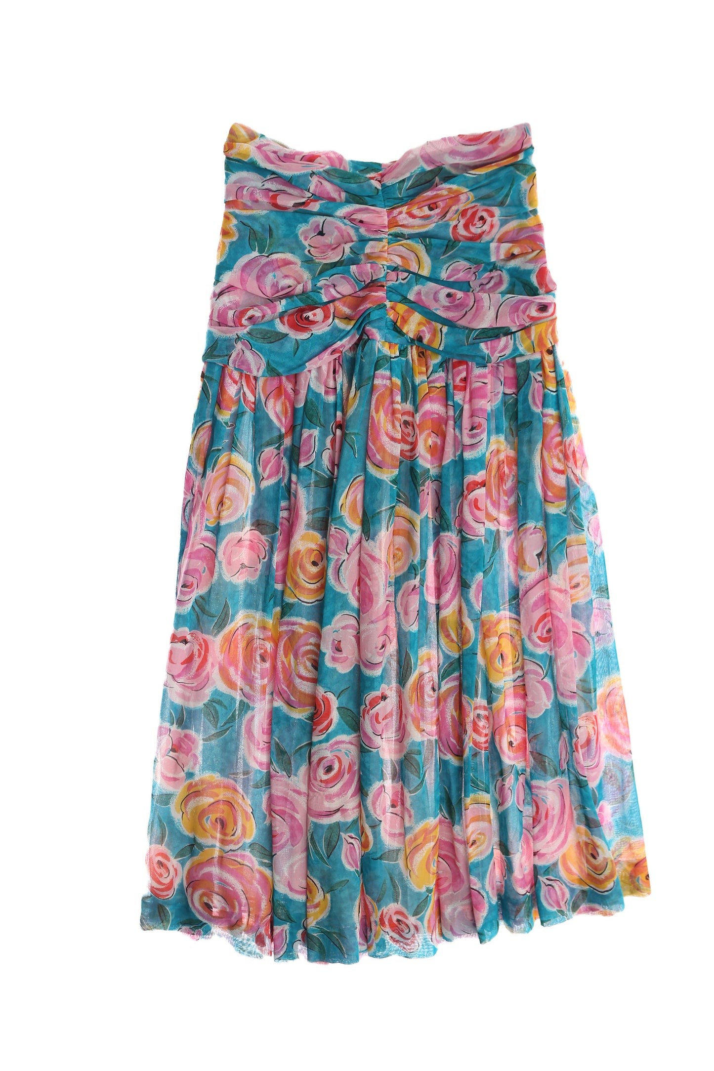 Vintage Women Floral Print Pink Summer Dress