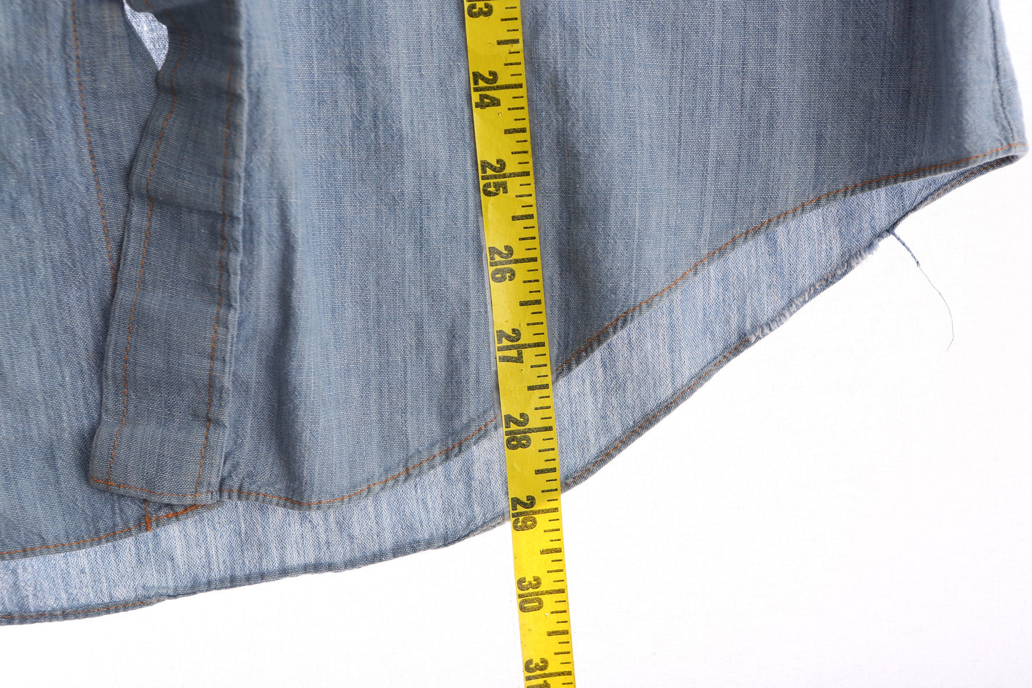 Vintage Men Blue Button Up Shirt - Era 1970's - 1980's