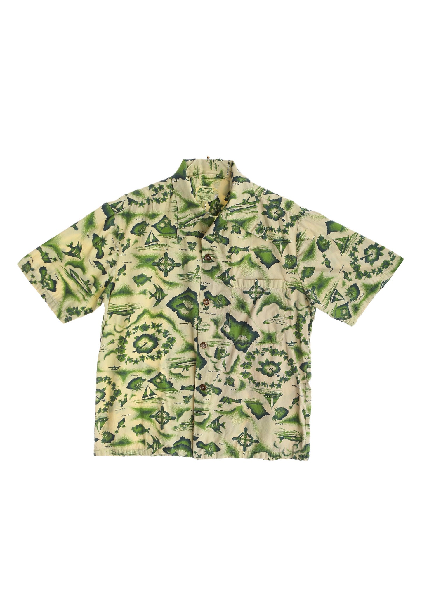 Vintage Men's Hawaiian Shirt / By Ui Maikai / Estimated Era: 1950's - 1960's