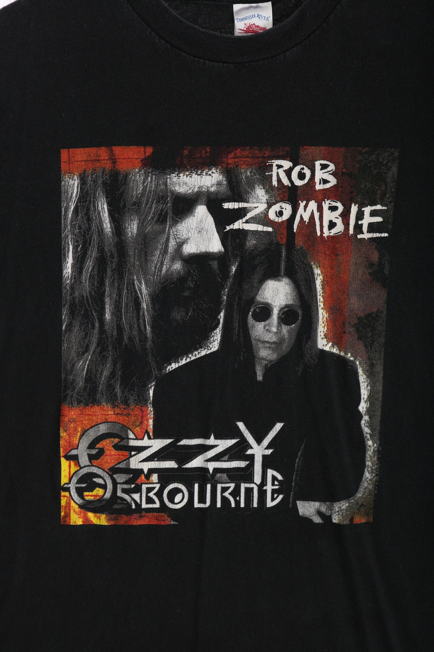 Vintage Rob Zombie and Ozzy Osbourne Black Rock T-shirt