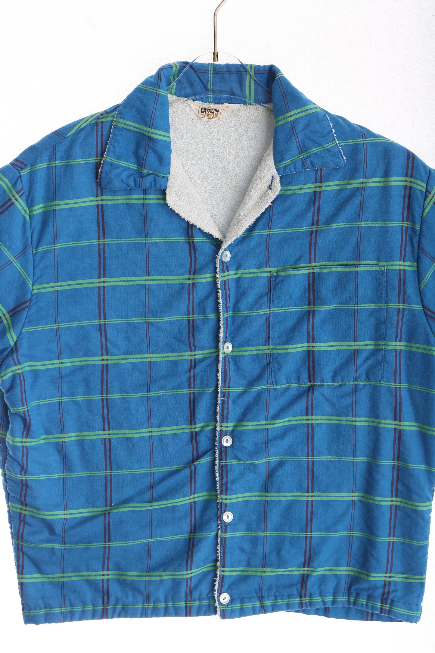 Vintage Men's Towel Shirt / Terrycloth Inner Lining / Era 50s - 60s / Catalina Martin