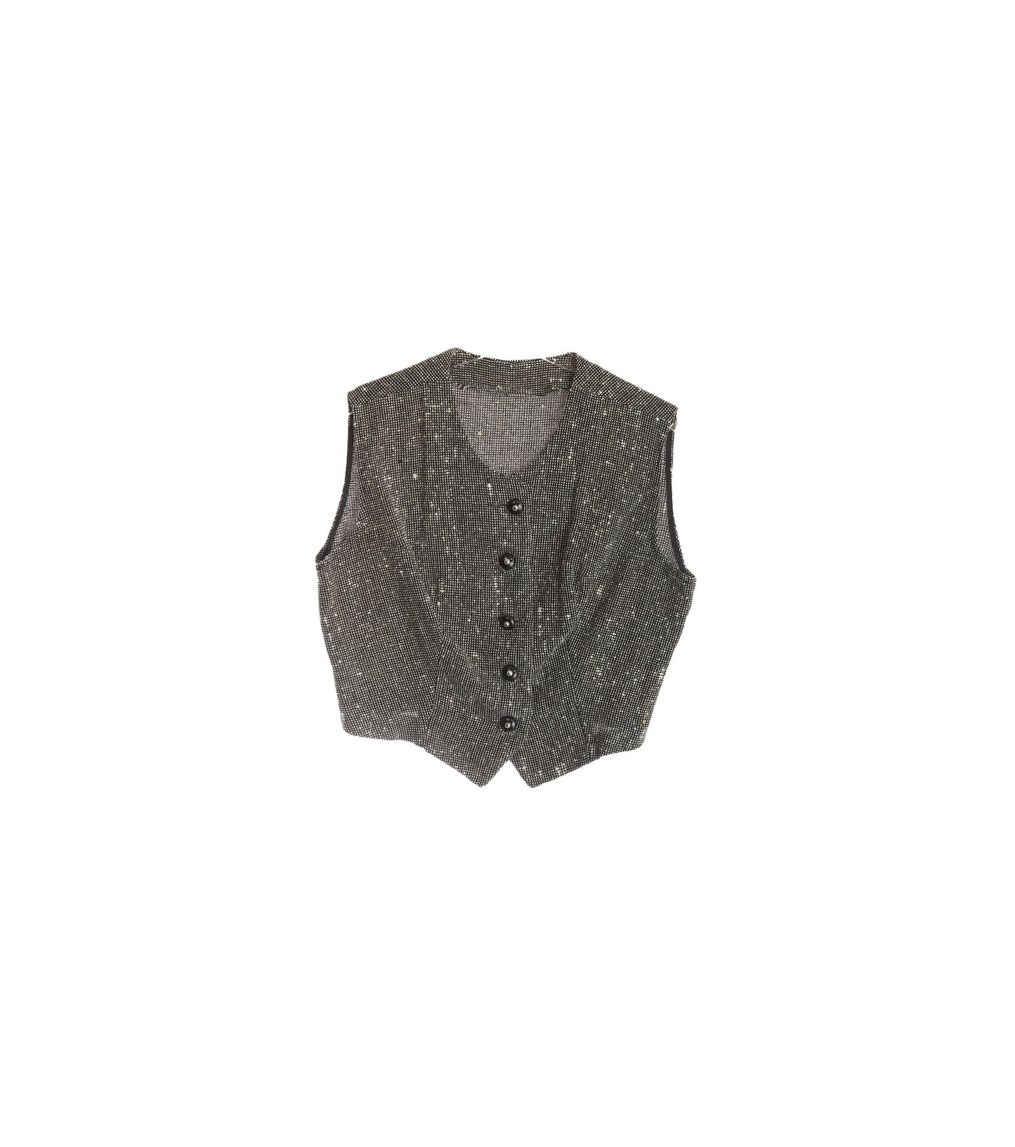 Vintage Women's Black Casual Vest / Estimated Era 60s - 70s