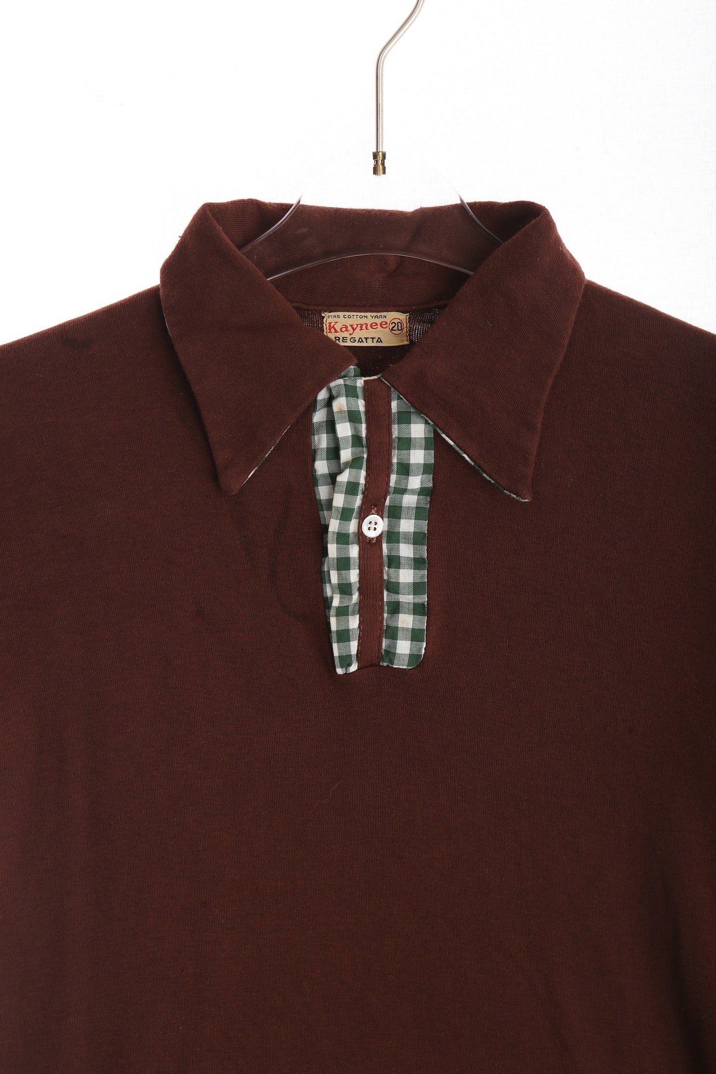 Vintage Men's Red Polo Shirt by Kaynee Regata / Estimated Era: 60s - 70s