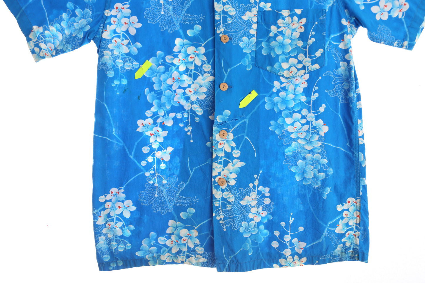 Vintage Men's Blue Hawaiian Shirt by Kamehameha / Made and Styled in Hawaii / Estimated Era: 40s - 50s