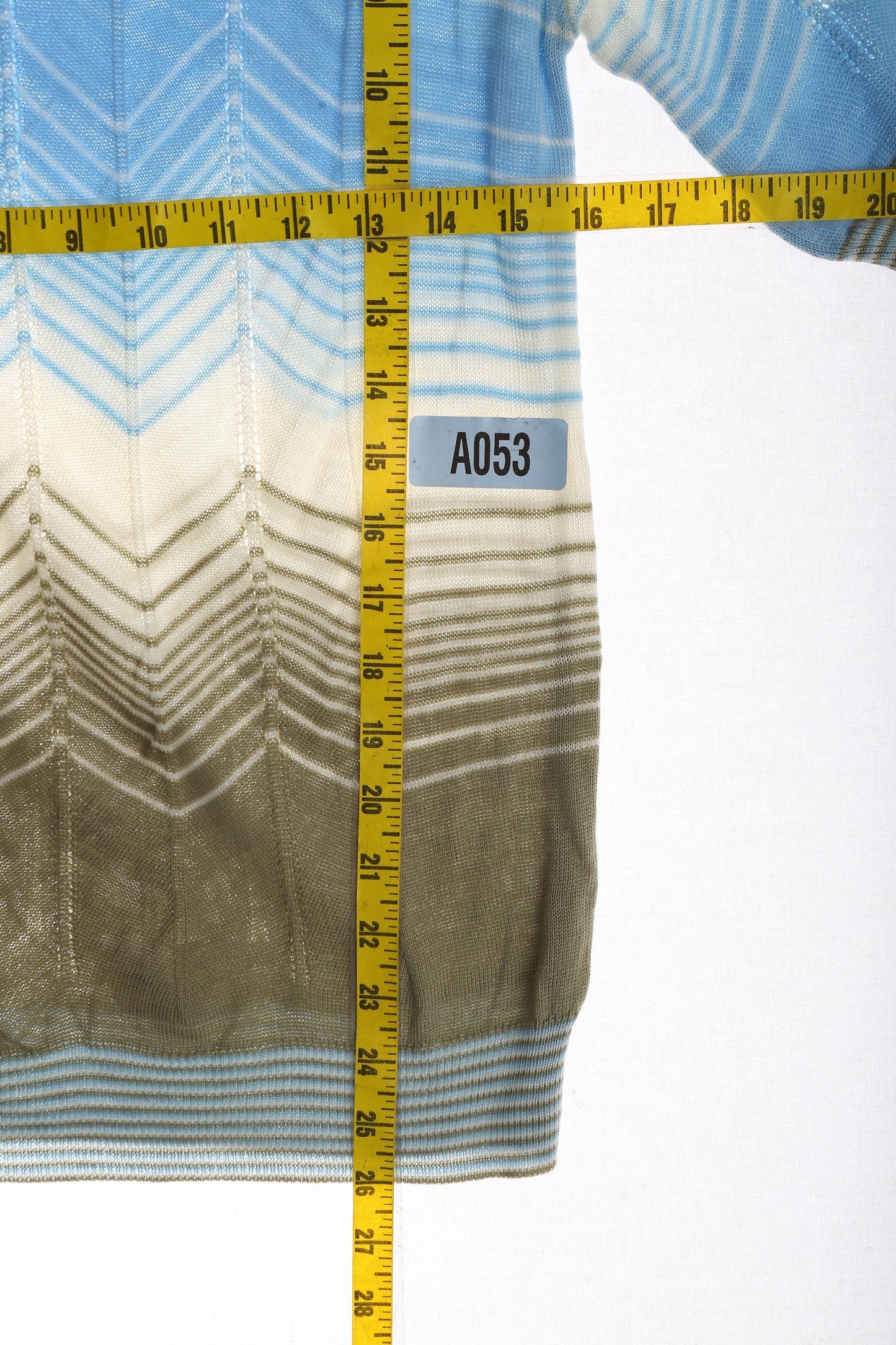 80s Women Crew Neck Acrylic Top / Multicolored / Striped