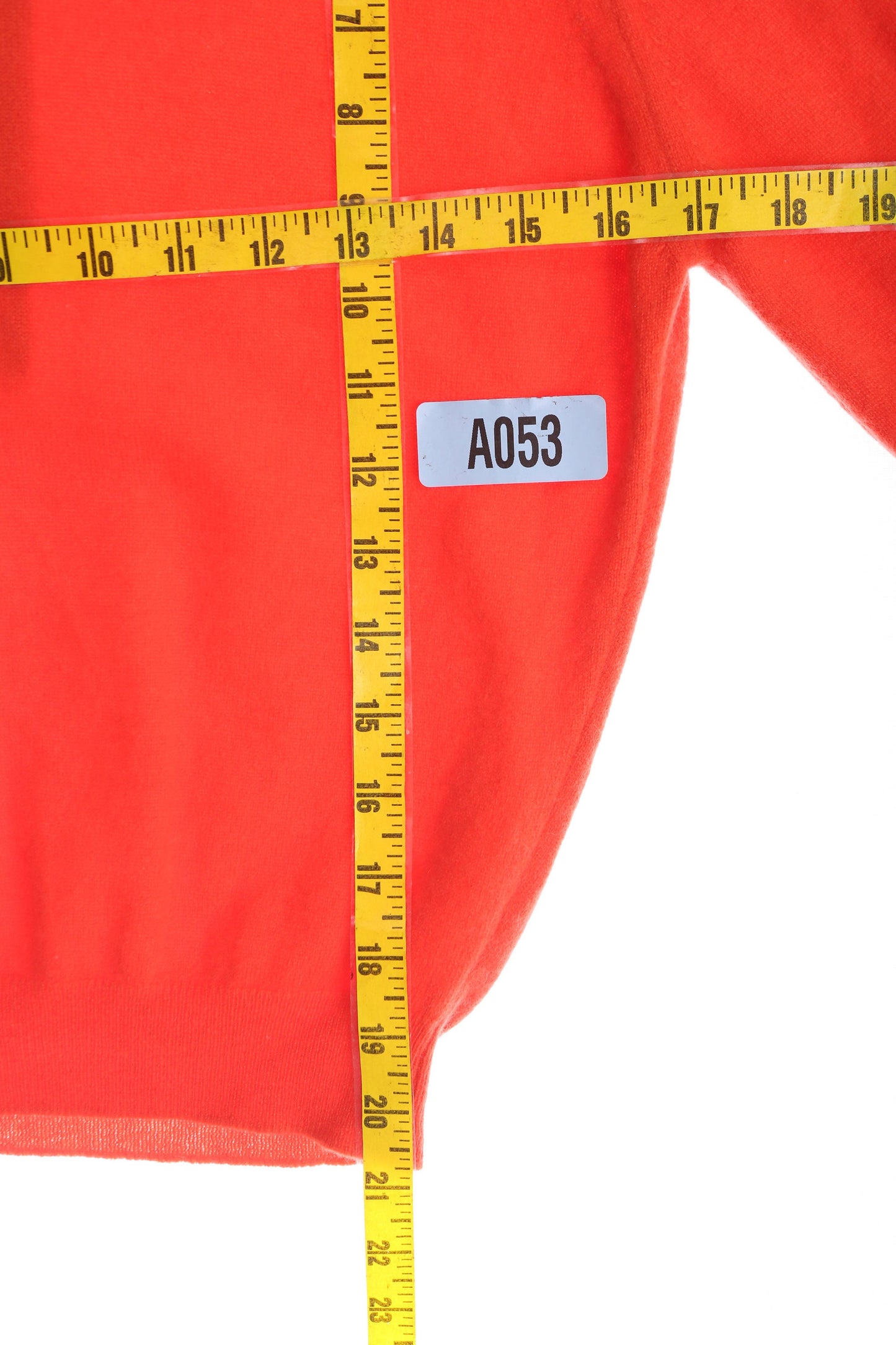 Vintage Women Red Crew Neck Sweater / Back Zip Closure