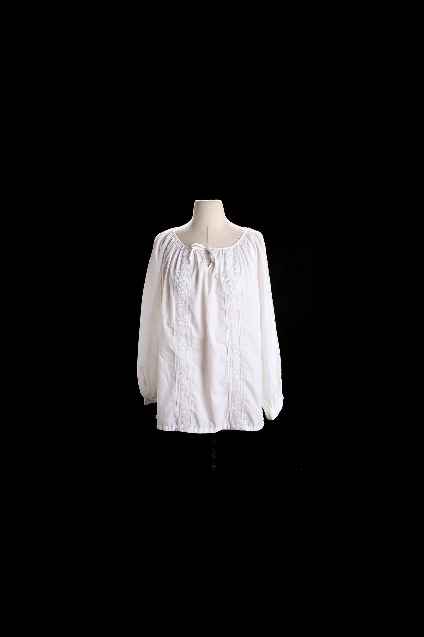 Vintage White Embroidered Summer Blouse by Sears