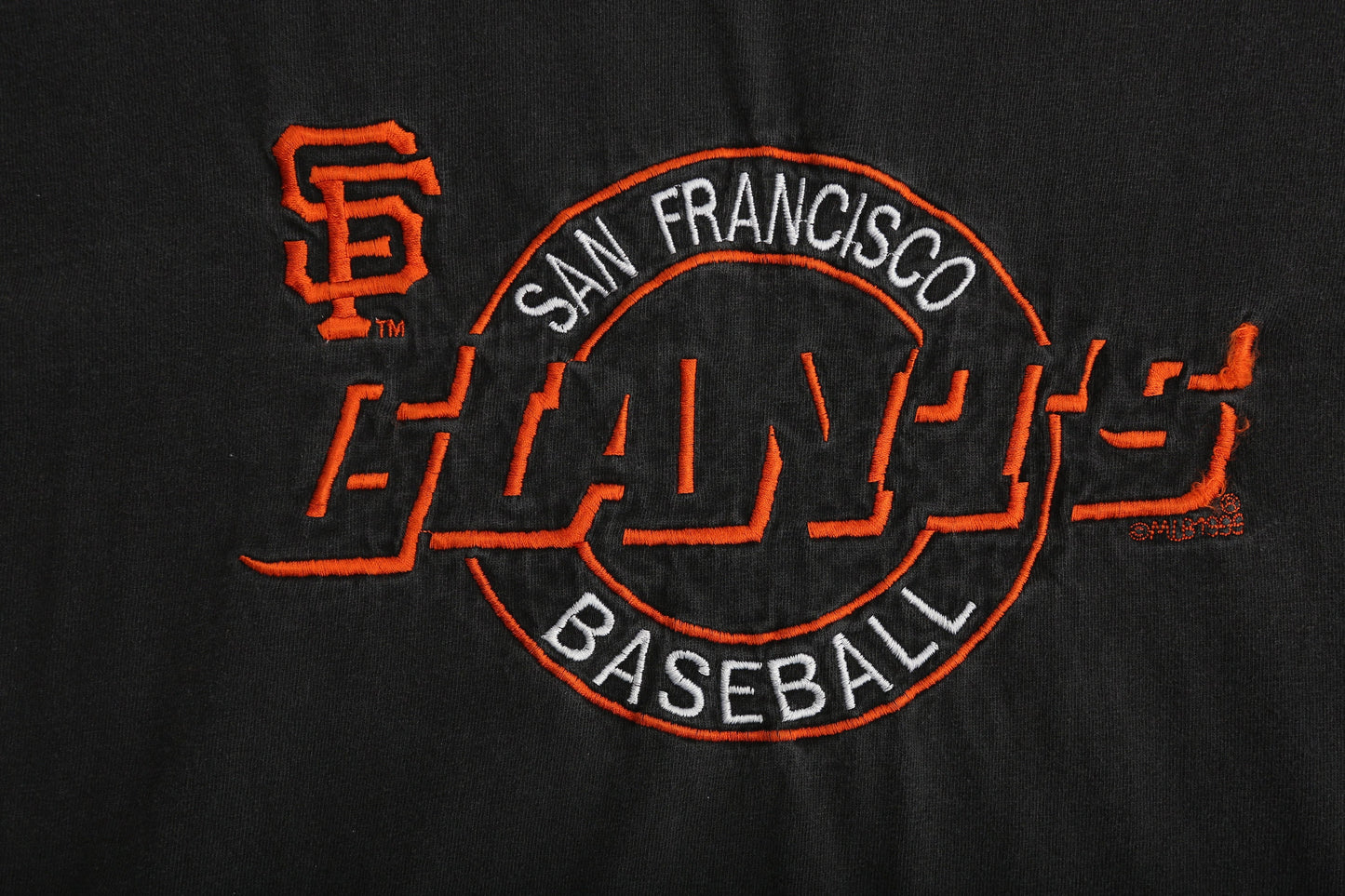Vintage San Francisco Giants Black Embroidered T-shirt