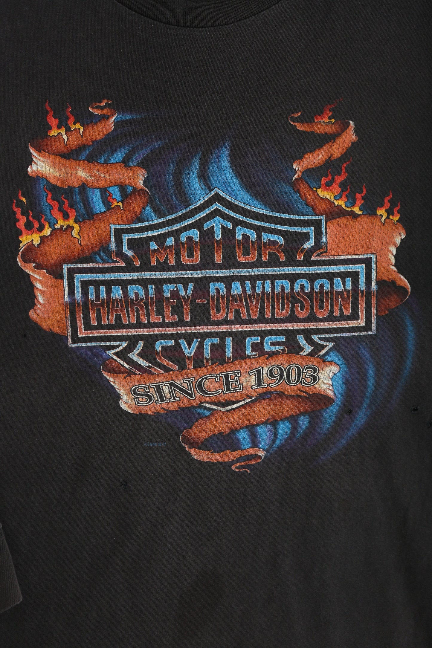 Vintage Harley Davidson Motorcycles Black Long Sleeve Graphic T-shirt
