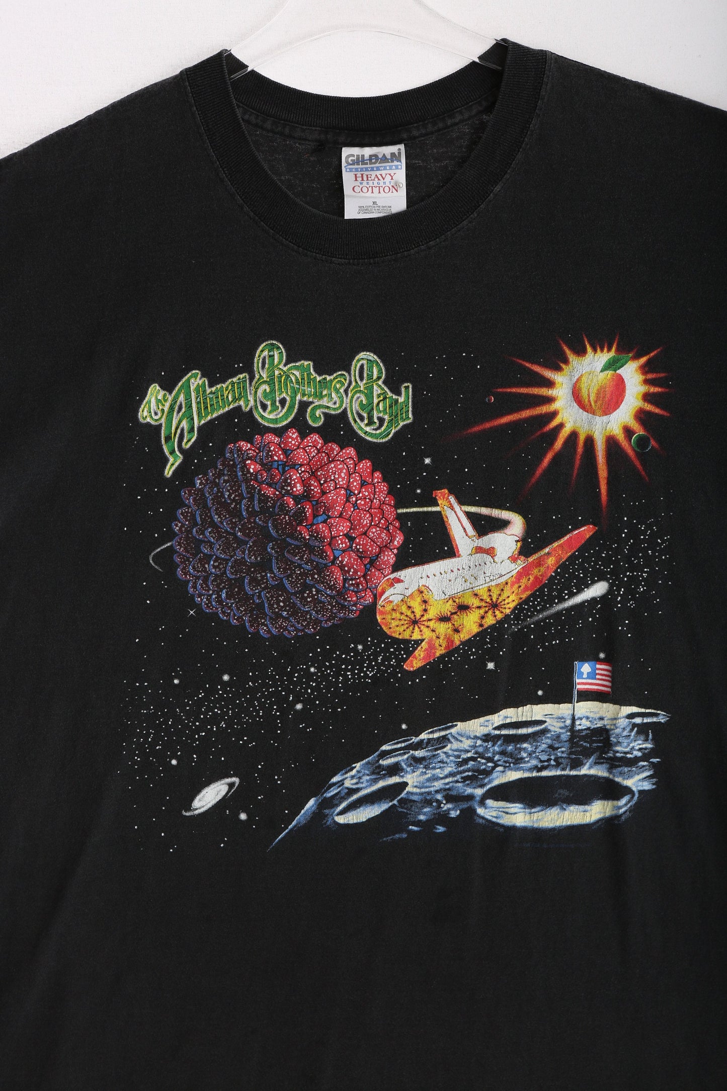 Vintage The Allman Brother Band Black Music T-shirt / Space Moon Print