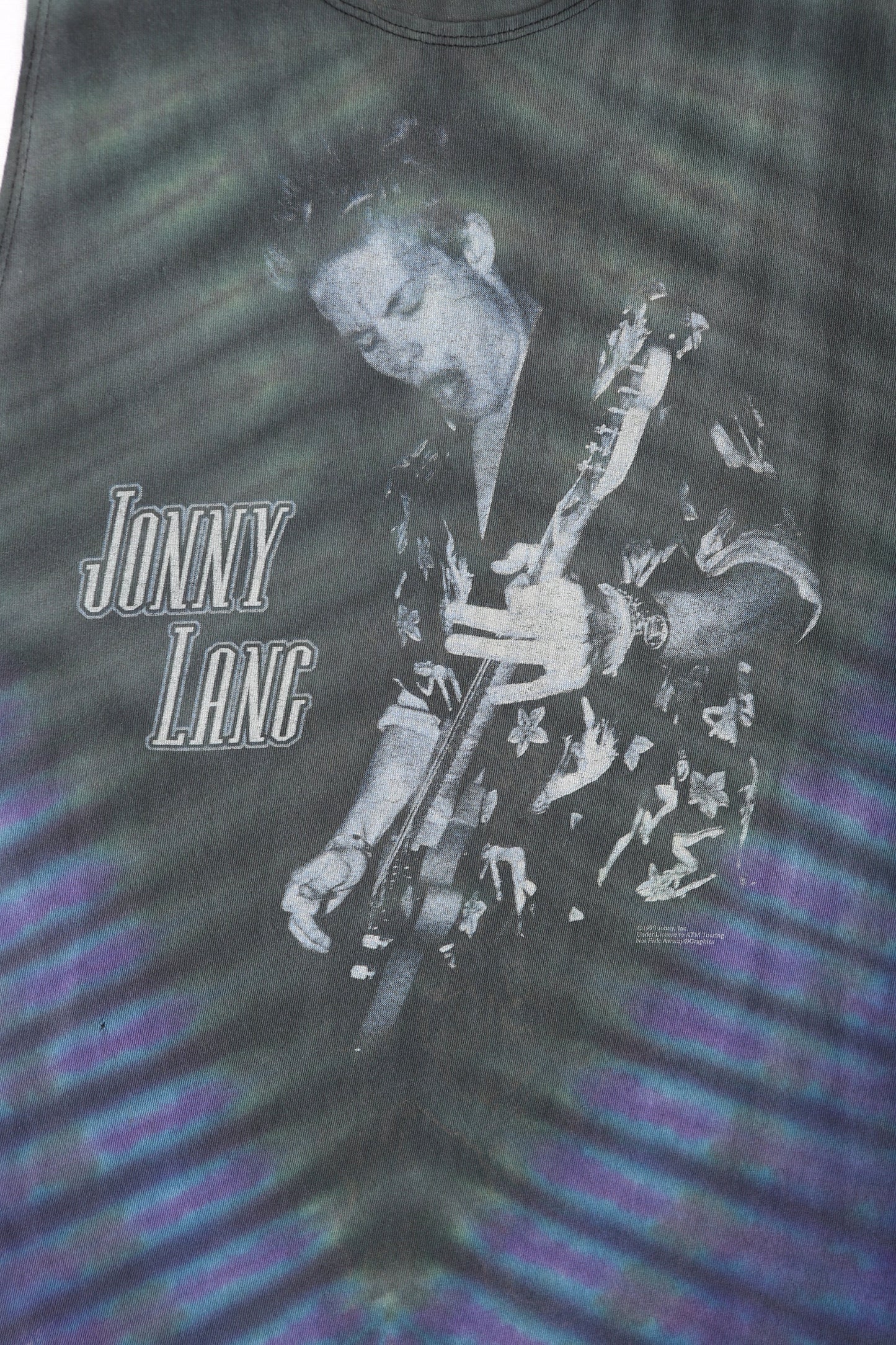 Vintage Jonny Lang Black Tie Dye Graphic Tank Top
