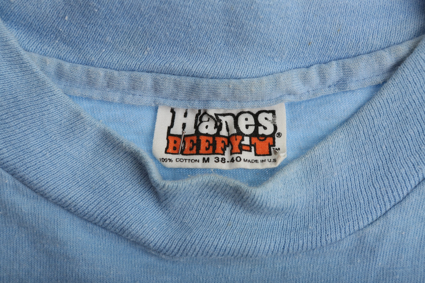 Vintage Hanes Blue Graphic T-shirt / Alpha Beta Beach Print