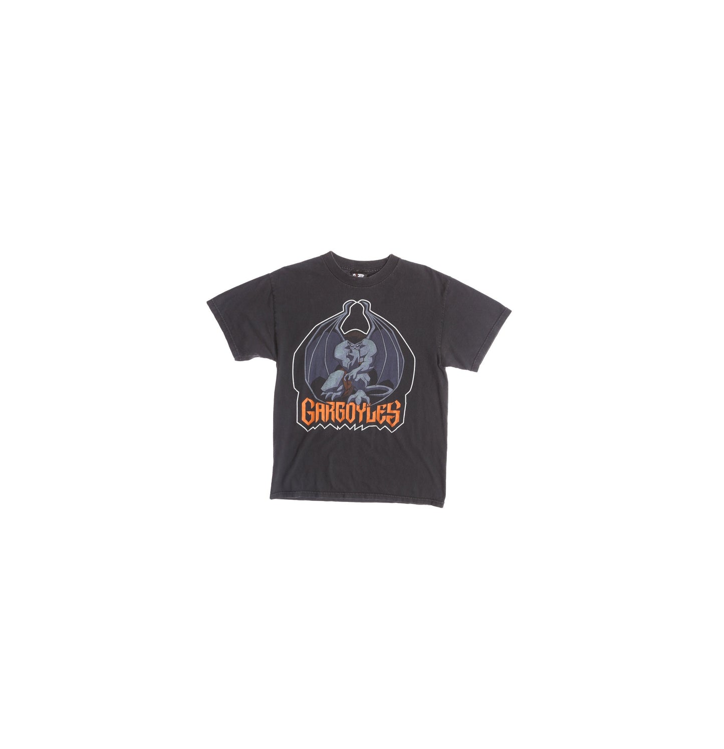 Gargoyles Cartoon Graphic T-shirt - Giant T-shirt Label - Stone by Day, Warriors by Night