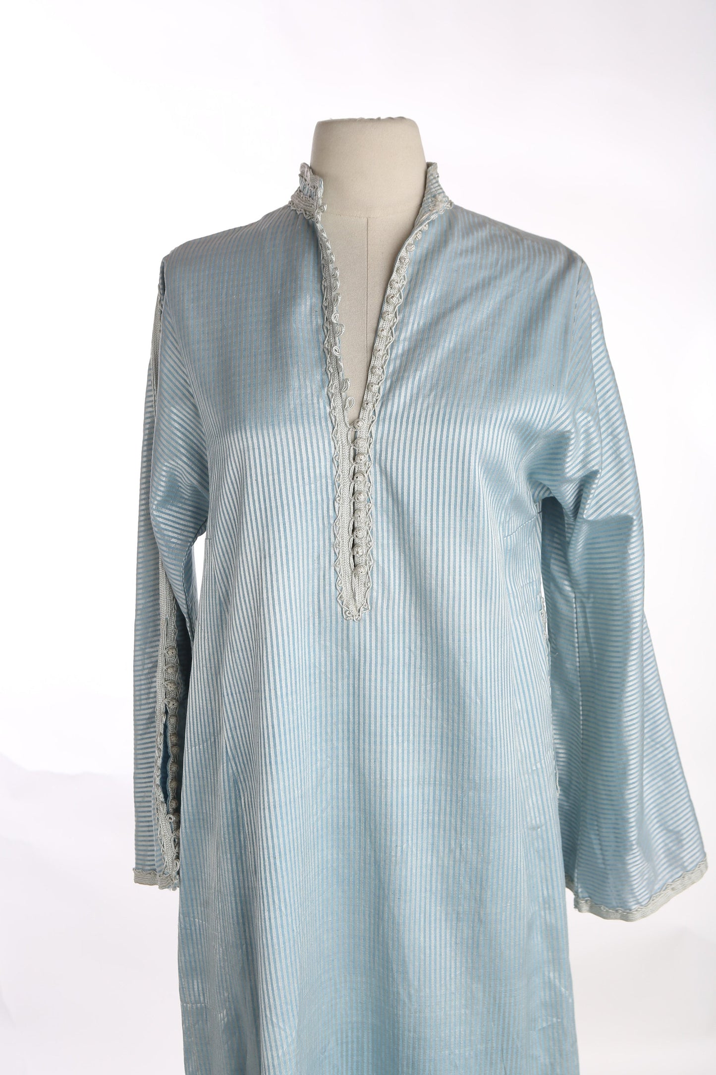 Vintage Blue Striped Tunic Dress