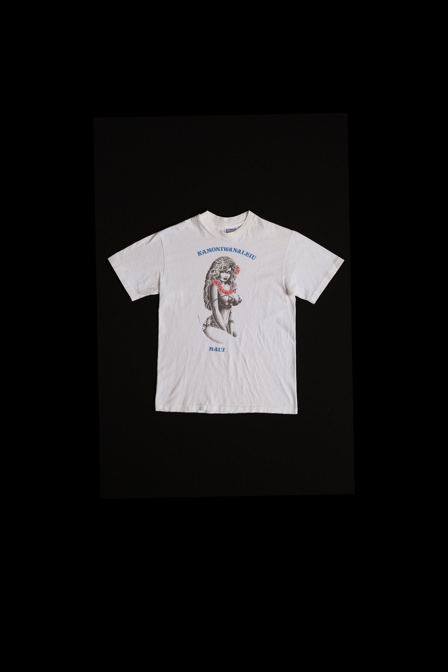 Vintage Maui Girl Graphic T-shirt - Kamoniwanaleiu - Hawaii