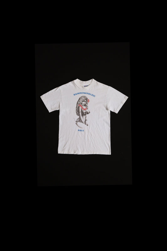 Vintage Maui Girl Graphic T-shirt - Kamoniwanaleiu - Hawaii