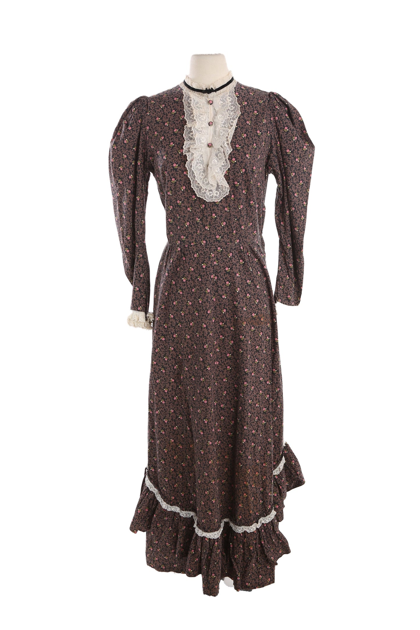 Vintage Women Floral Print Long Prairie Dress