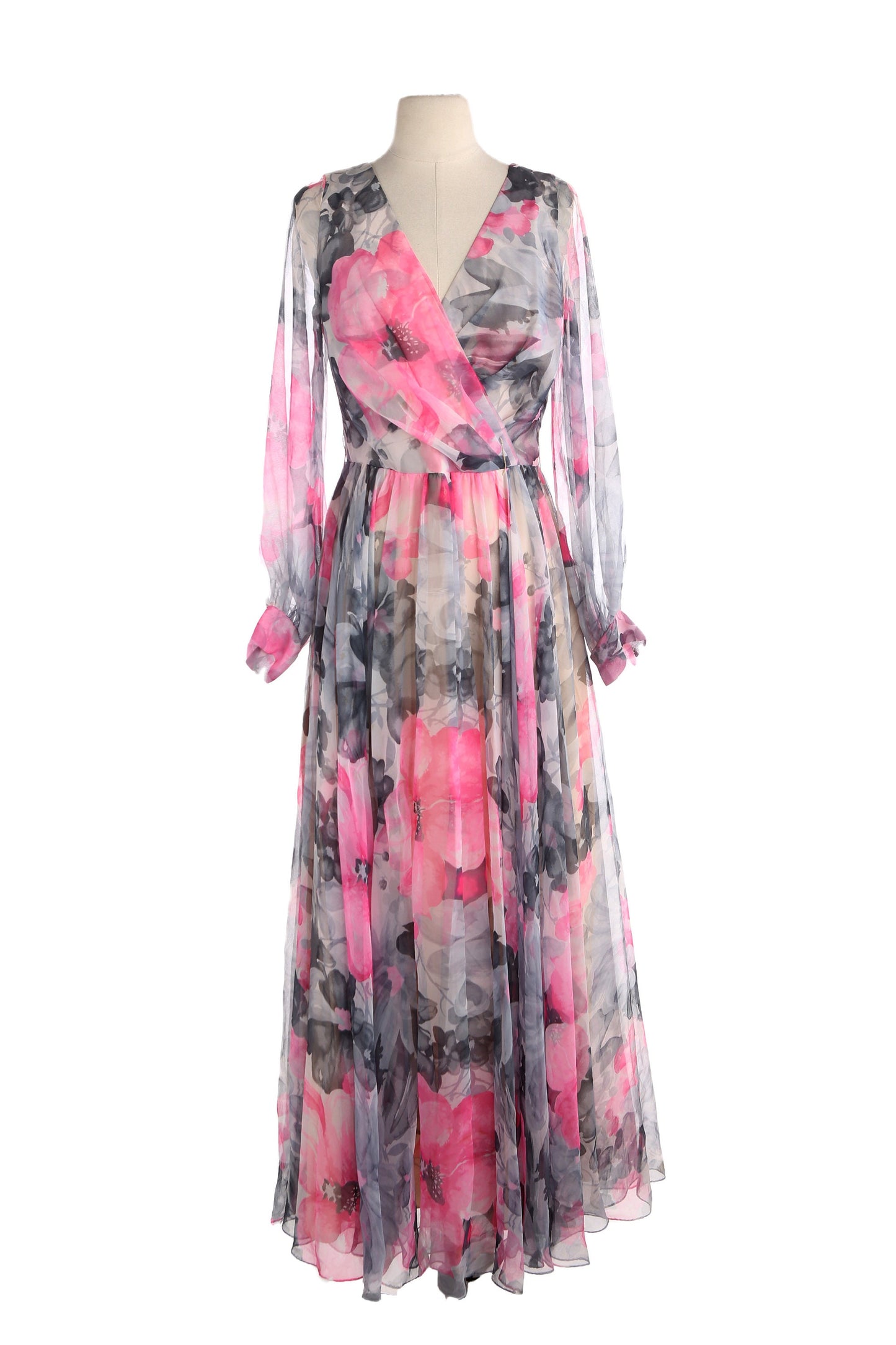 1970s Women Floral Print Casual Dress by Jack Bryan Designed by Dupuis