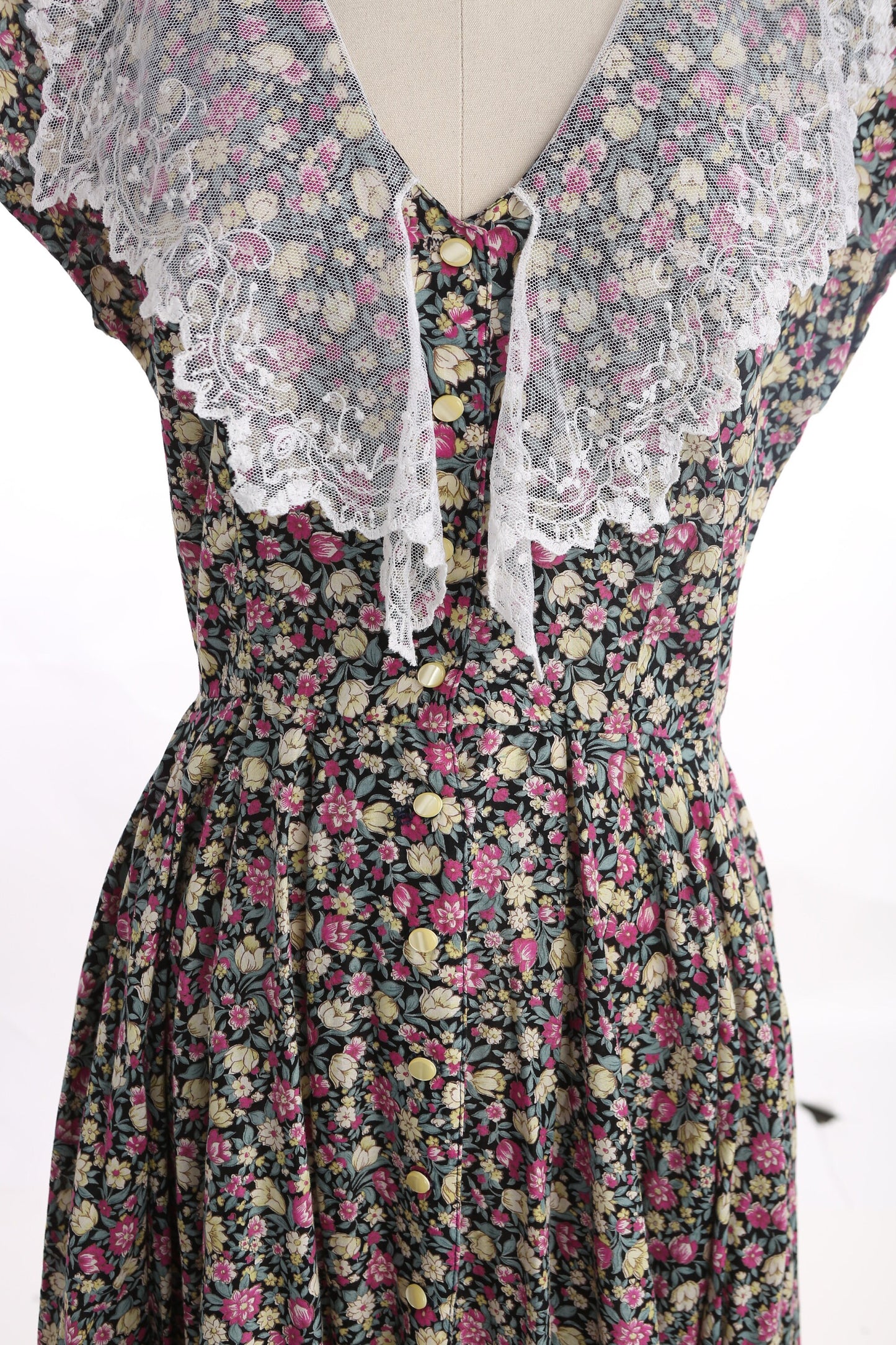 Vintage Women Floral Print Summer Dress