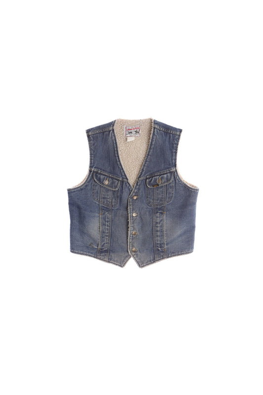 Lee Storm Rider's Blue Denim Sherpa Vest