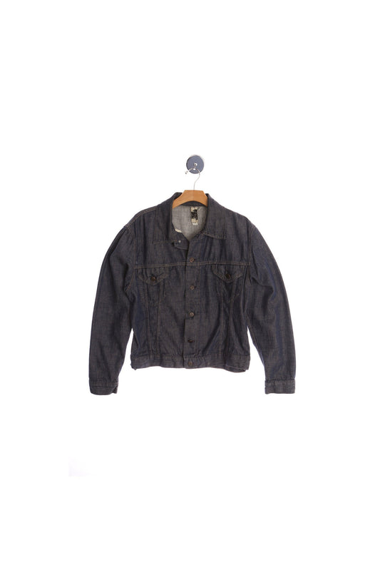 Men 70's Blue Cotton Jacket