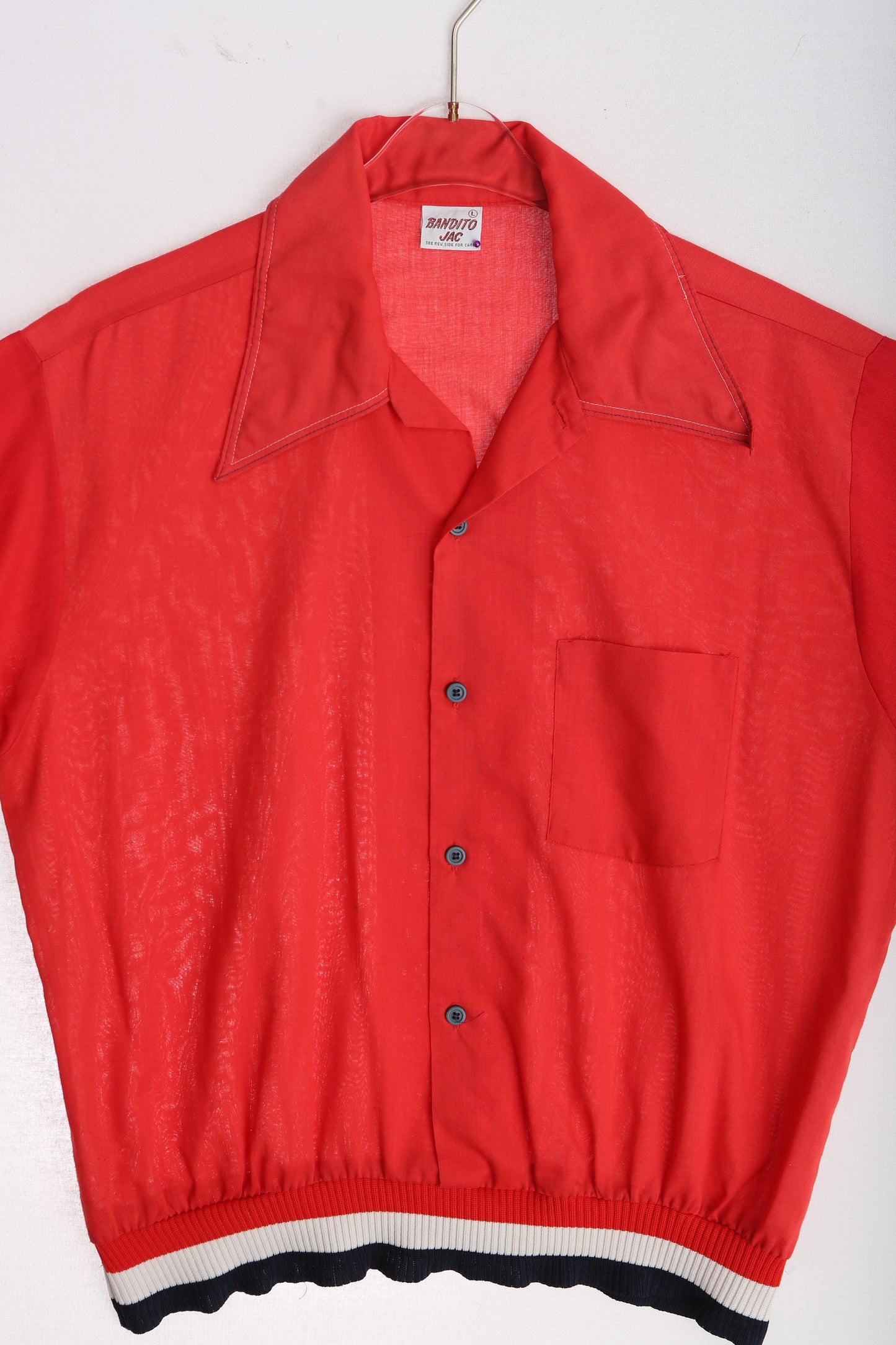 Vintage Men's Red Button Up Shirt by Bandito Jac