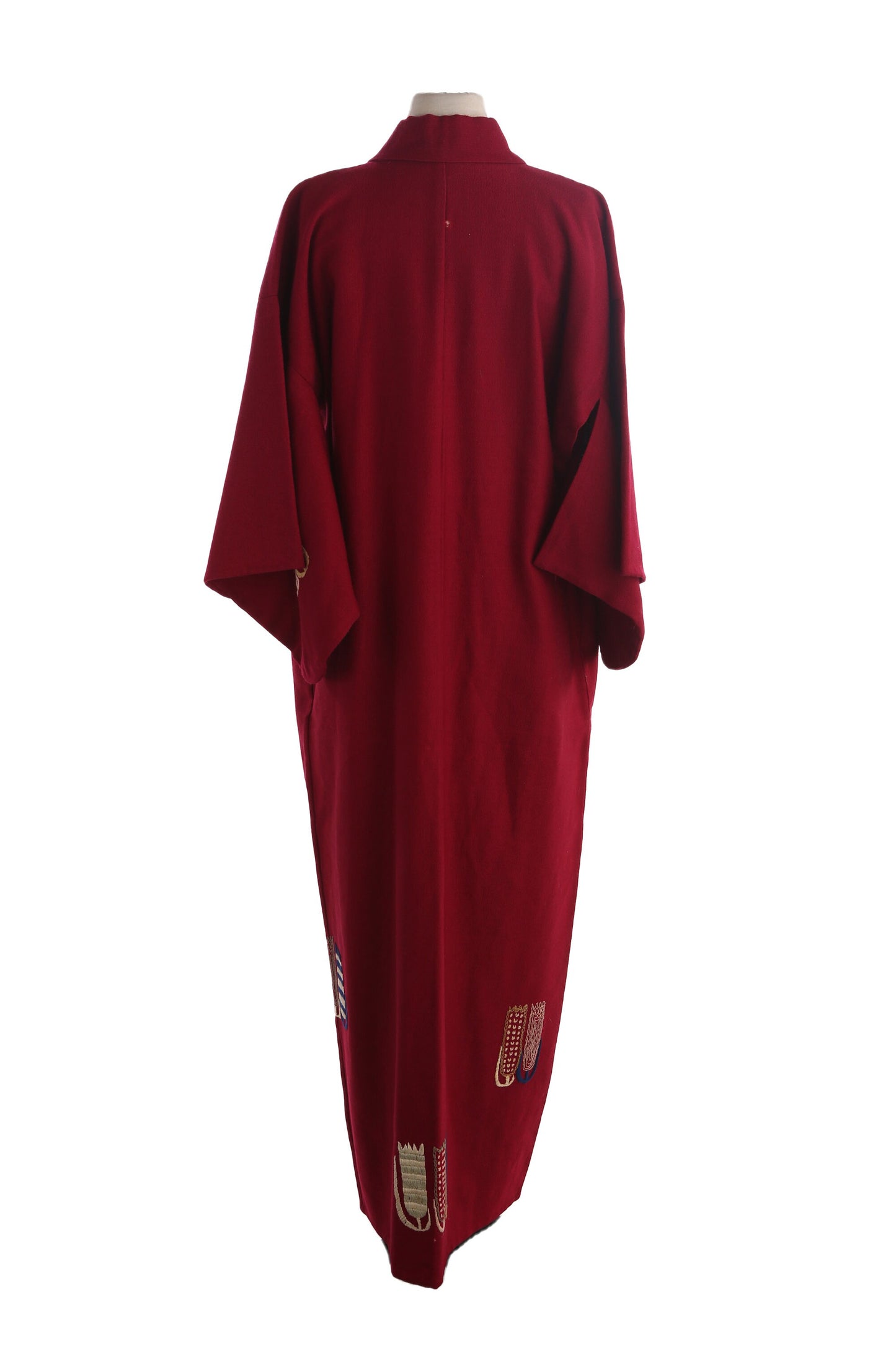 Vintage Red Kimono - Embroidered Robe