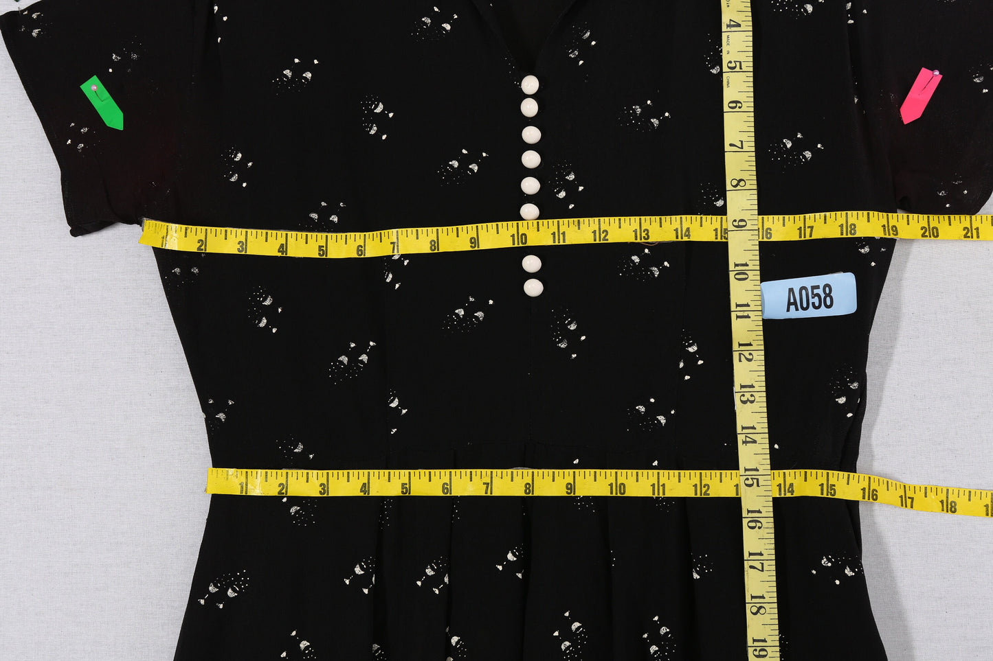 40s Women Black Casual Dress